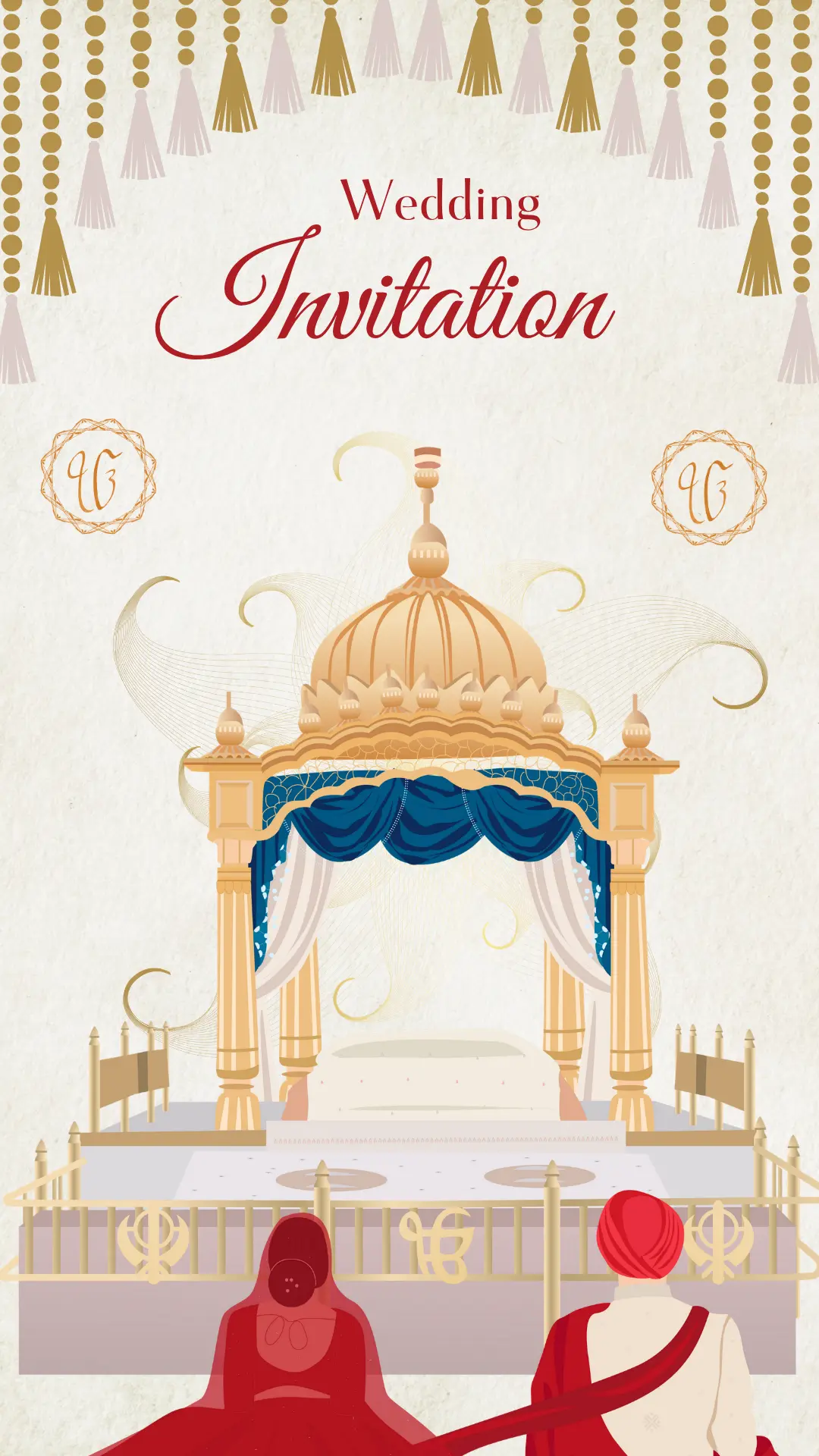 Royal wedding invite artwork